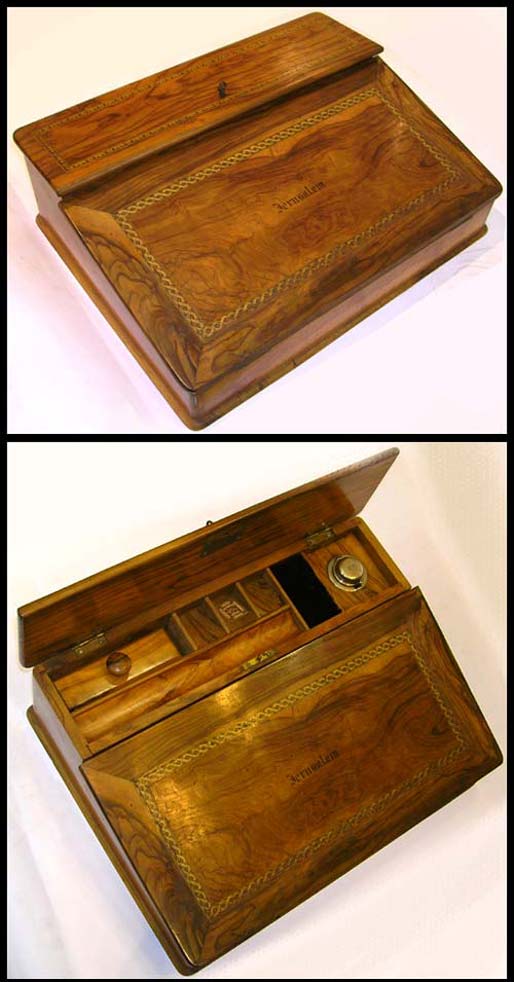 Ivantiques Antiques Collectibles Olive Wood Writing Desk